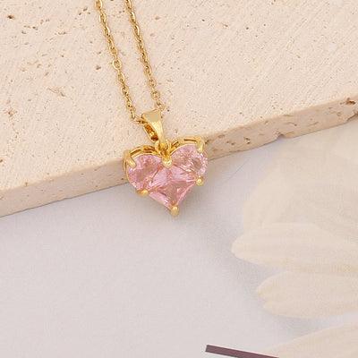 Colier PINK HEART - Pirouette Luxury