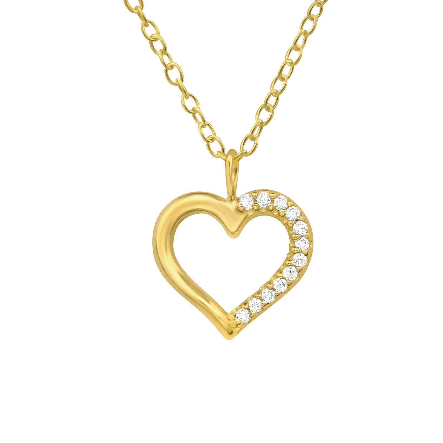 Colier HEART, auriu - Pirouette Luxury